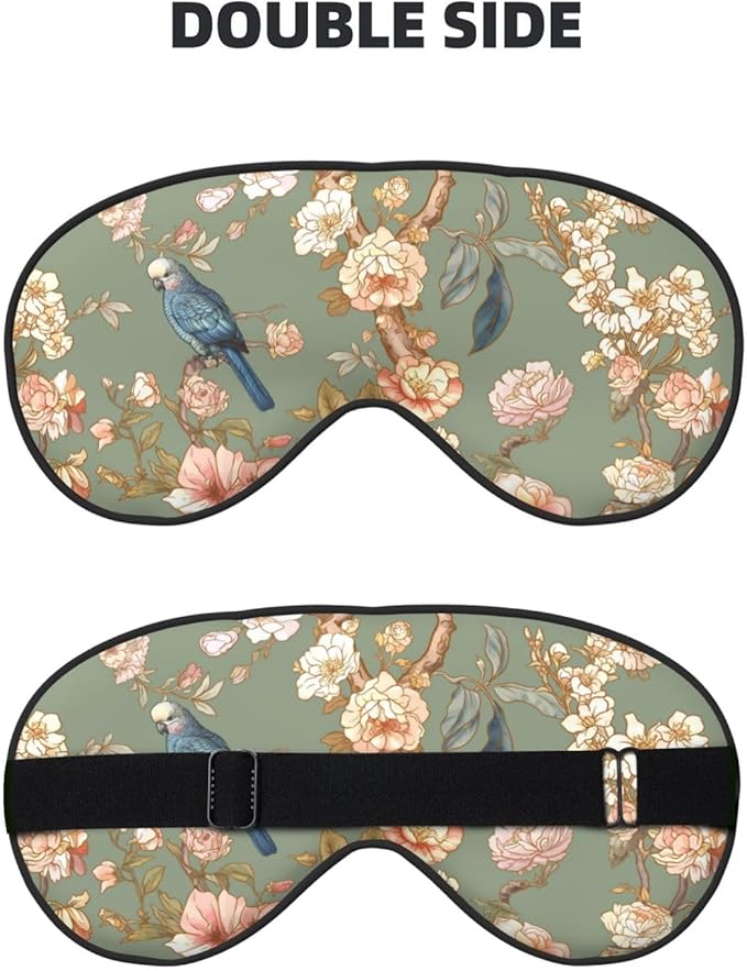 Blossom Trees Sleep Mask for Women & Men - Comfortable Eye Mask with Adjustable Strap - Soft Eye Cover Blindfold for Travel, Yoga, Nap, Shift Work