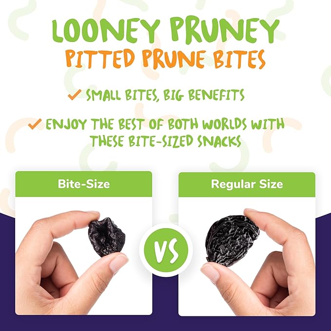 Looney Pruney Pitted Dried Prunes for the Entire Family | Always California-Grown | Kosher | No Added Sugar & No Preservatives (6 pack)