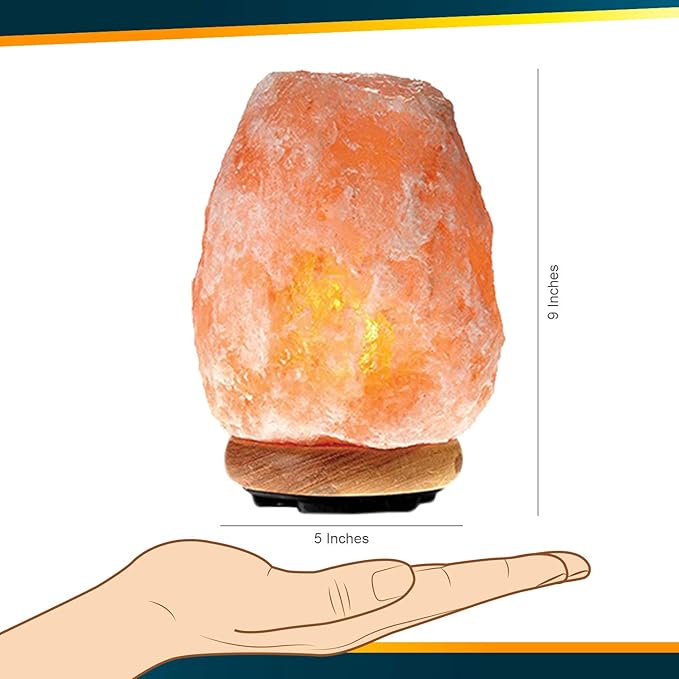 Himalayan Glow Salt Lamp with Touch Dimmer Switch 5-7 lbs