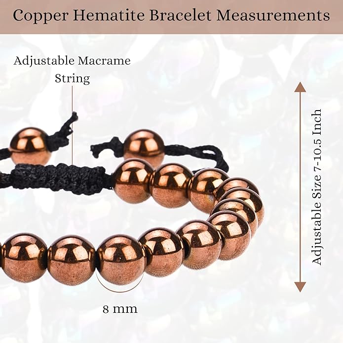 Energy Protection Crystal Handmade Adjustable Bead Bracelet Perfect for Men, Women’s Gift - Gemstone Healing Stretch Bracelet Pulsera Para Hombre Mujer Stocking Stuffer