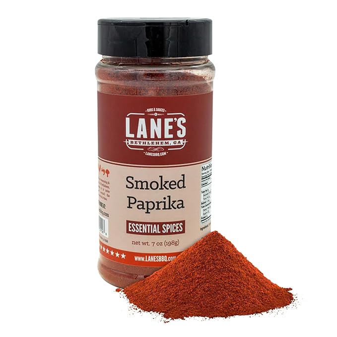 Lane's Smoked Paprika Powder, All-Natural Smoked Paprika Seasoning, Goes Well with Meat, Pork, and Vegetables Smoky Paprika Spice, Made in USA, 7 Oz