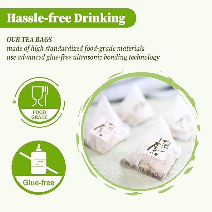 FullChea - Papaya Leaf Tea Bags, 50 Teabags - Natural Herbal Tea with Dried Papaya Leaves - Caffeine-Free Wellness Tea