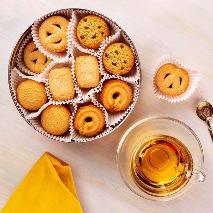 Bauducco Butter Cookies Tin - Convenient Sorted Butter Cookies in a Tin - Delicious Sweet Snack or Gift - 12 oz. (1 Tin) (Pack of 3)