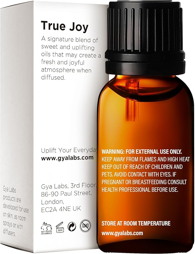 Gya Labs Joy Essential Oil Blend - 100% Pure Natural Undiluted True Joy Essential Oil - Calming & Uplifting (0.34 Fl Oz)