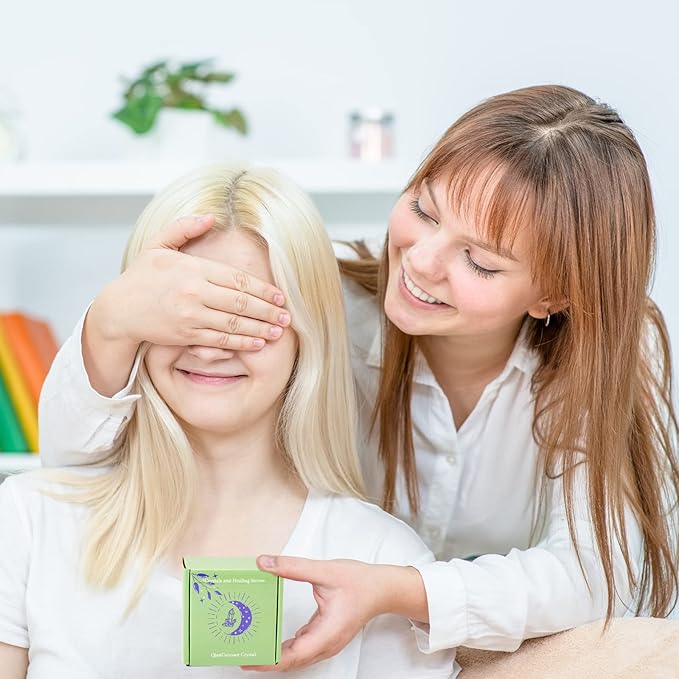 QianCannaor Healing Crystals Set for Calming, Anxiety & Stress with Labradorite Palm Stone, Spiritual Crystals and Gift for Meditation, Manifestation, Reik