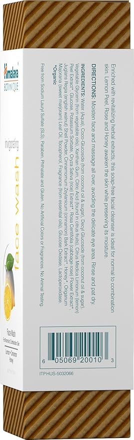 Himalaya Botanique Invigorating Face Wash to Tighten & Revitalize Tired, Dull Skin, and Minimize Pores 5.07 oz, 2 Pack