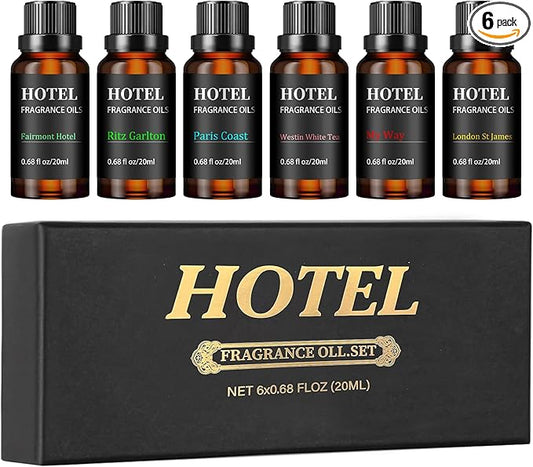 Hotel Collection Diffuser Essential Oil Gift Set- Inspired by The Most Popular 5-Star Hotel Scents -My Way、Westin White Tea、Ritz Carlton Hotel