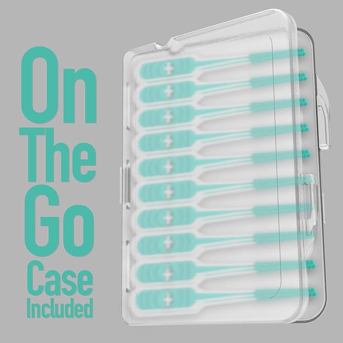 Dr. Emma Soft Rubberized Dental Picks Mint Brush Picks, 100 Count (4 Packs, Mint)