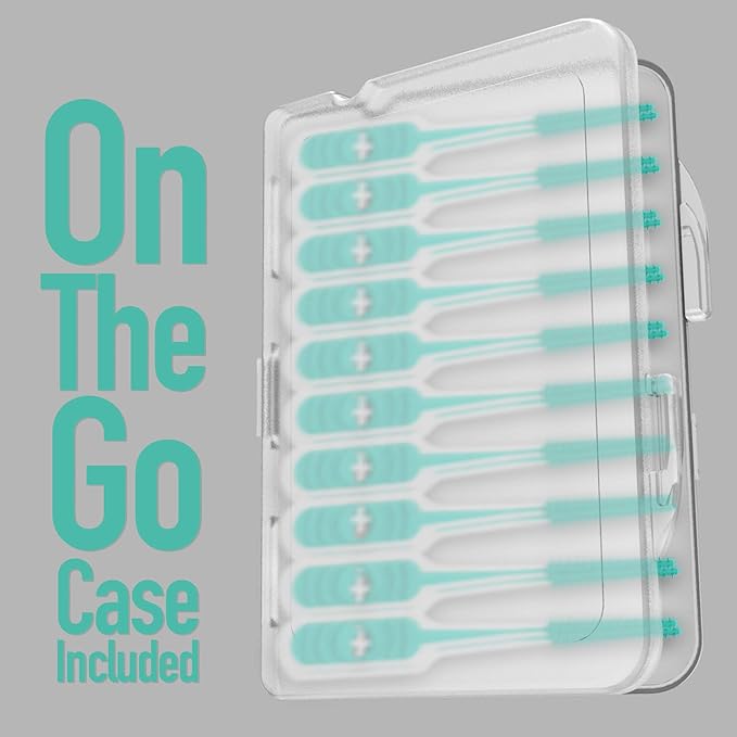 Dr. Emma Soft Rubberized Dental Picks Mint Brush Picks, 100 Count (1 Packs, Mint)