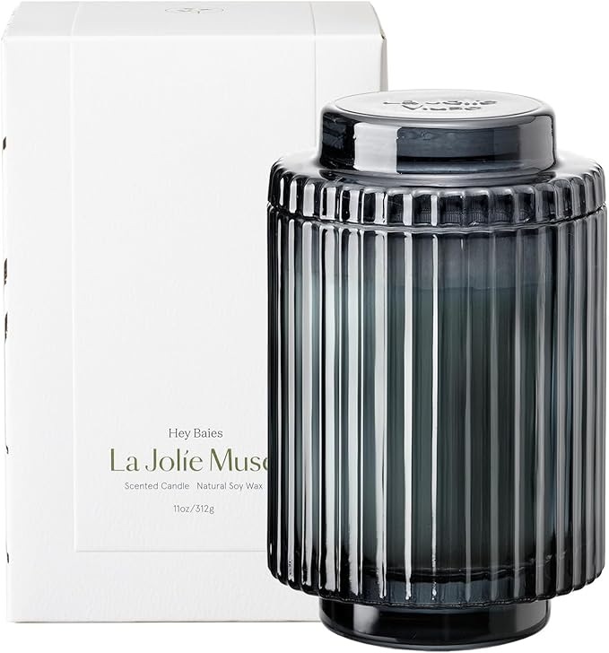 LA JOLIE MUSE Hey Baies Scented Candle, Natural Soy Candles for Home Scented, Candle Gifts for Women&Men, Long Burning Luxury Jar Candle, 11oz