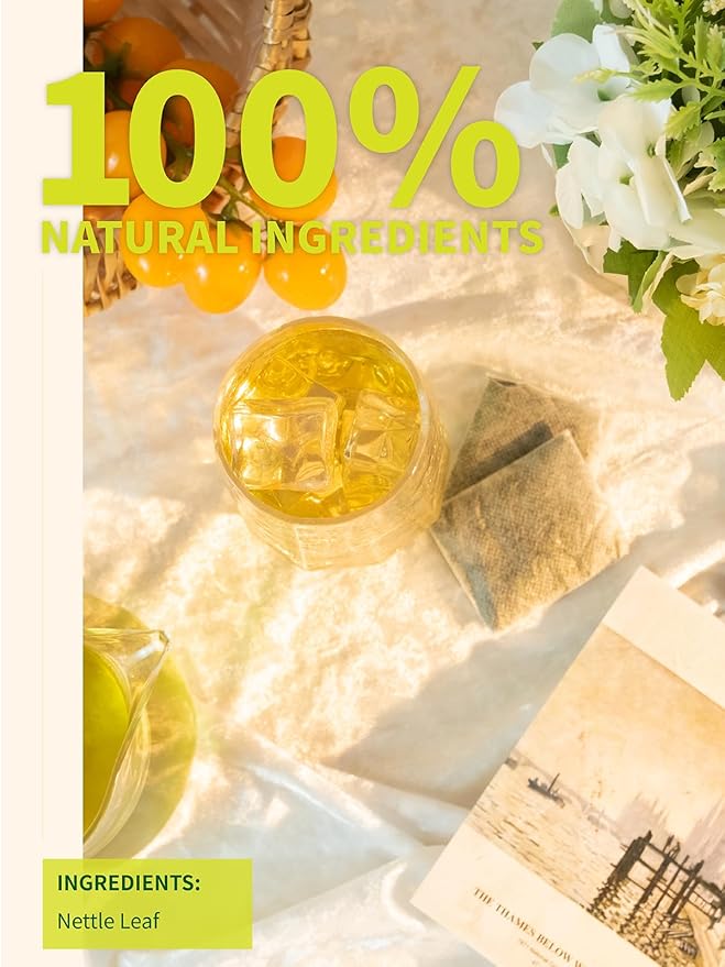 TeeLux Nettle Leaf Tea Bags, Nettle Herbal Tea, Natural Stinging Nettle Tea, Caffeine Free, Mild & Smooth taste, 100 Count