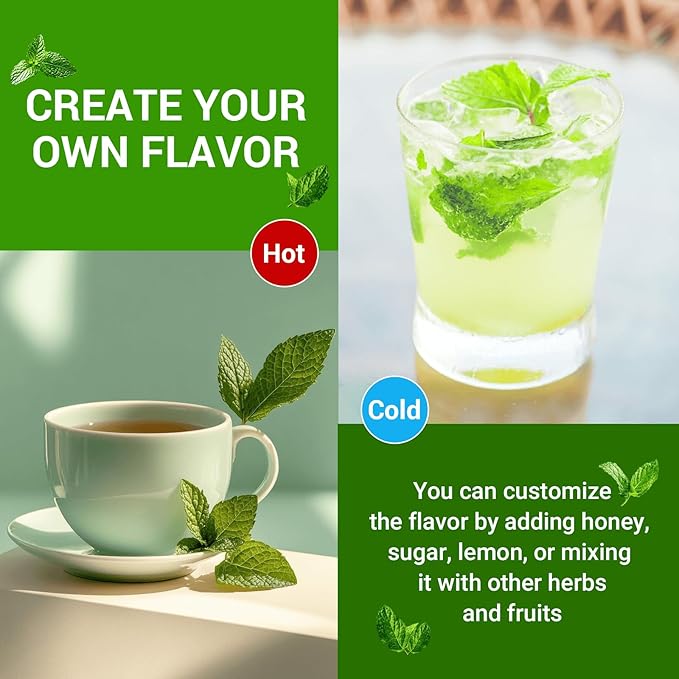 Spearmint Leaf Herbal Tea - Caffeine Free, 40 Tea Bags