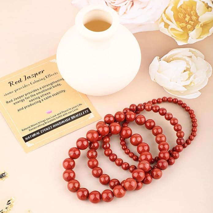 AD Beads 4mm6mm8mm10mm Handmade Bracelet - Natural Gemstone for Peace and Tranquility - Meditation, Yoga, Healing and Energy Gift for Unisex