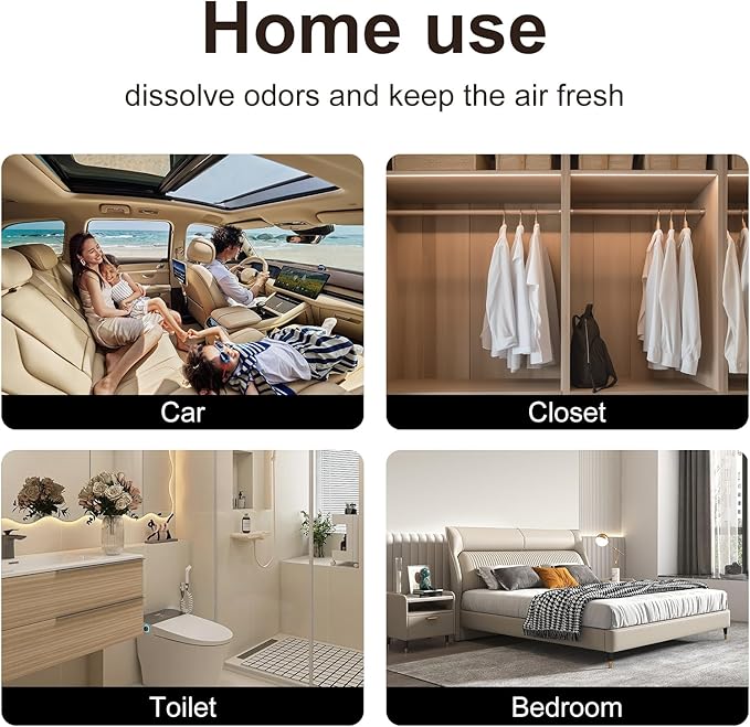 Car Air Freshener Hanging, 2 Pcs Gardenia Scent Drift Car Air Freshener, Wooden Fragrance Expanding Bottle Cap, 10ml Per Bottle, Used for Car Decoration and Fresh Air (Gardenia)