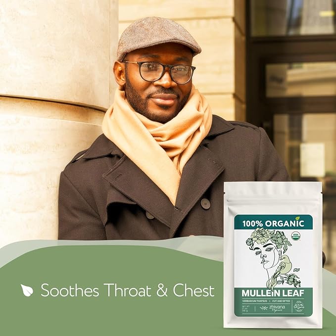 Organic Mullein Leaf Tea (2oz.) - Loose Leaf Dried Mullien Leaves - Gordolobo Tea Organica - Wild Harvested - Herbal Tea for Lungs & Respiratory Health