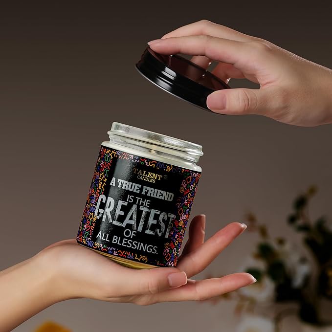 Best Friend Candle | Scented Candle Funny Birthday & Christmas Friendship Gifts | Sandalwood & Jasmine Scented Candles