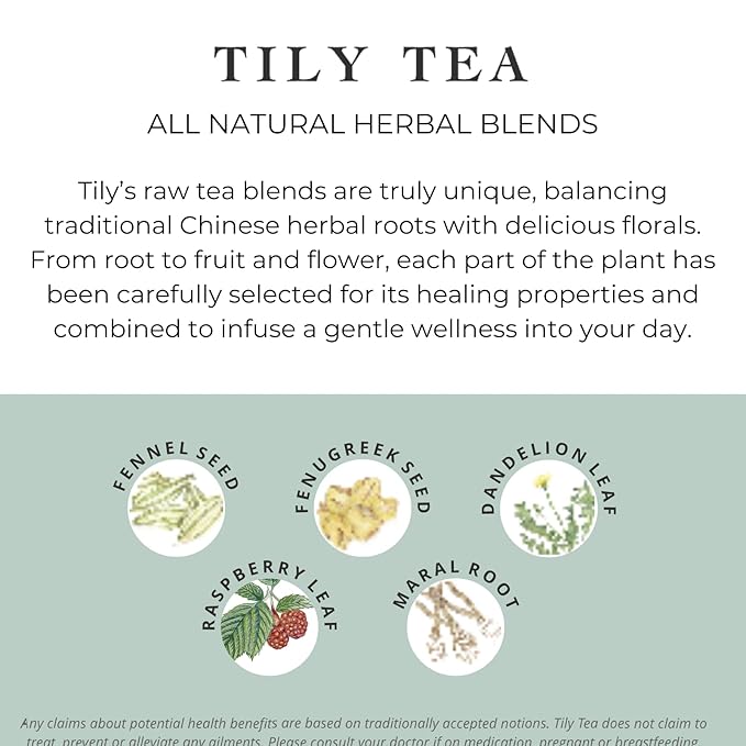 Tily Tea Mums and Babies Herbal Tea - Postnatal Lactation Tea - Caffeine Free - Suitable for Breastfeeding Mothers - 10 Plastic-Free Tea Bags