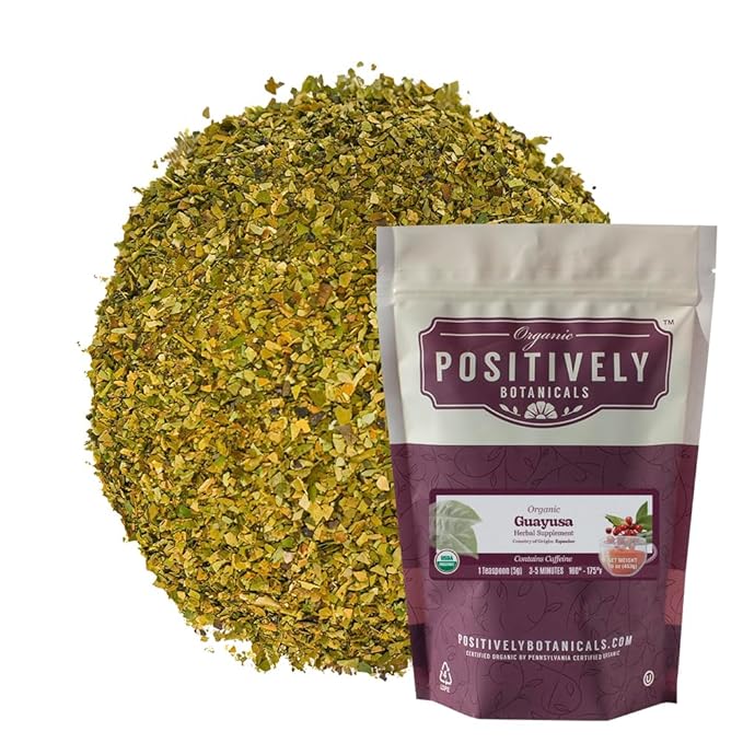 Organic Positively Botanicals Company, Guayusa, Herbal Tea Loose Leaf Botanical, 16 Ounce