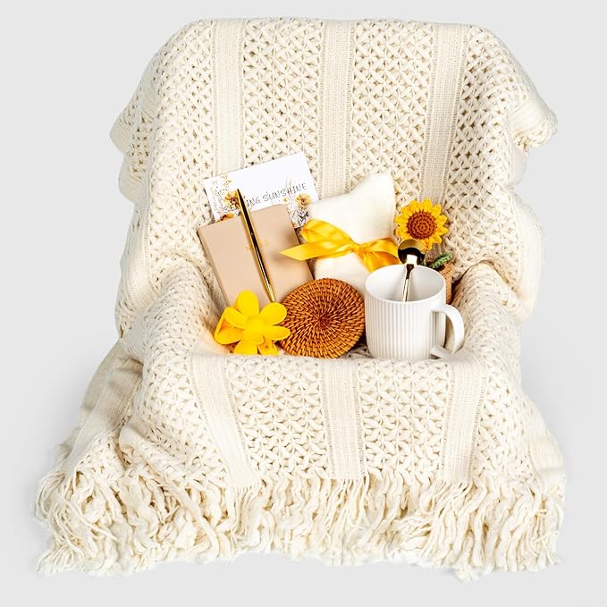 Birthday Gifts for Women, Self Care Get Well Soon Gift Basket for Women, Sending Sunshine Sunflower Thinking of You Care Package for Her, Friendship, Mom, Sister, Best Friend, Wife, Coworker