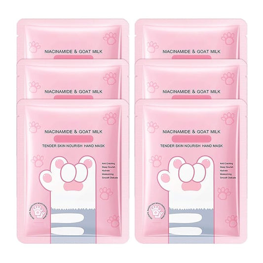 Hand Masks Moisturizing Gloves,6 Pairs Hydrating Hand Peel Masks Gift Set for Dry Cracked Hands Care,Long-lasting and Non-greasy Hand Moisturizer Gloves for Women C