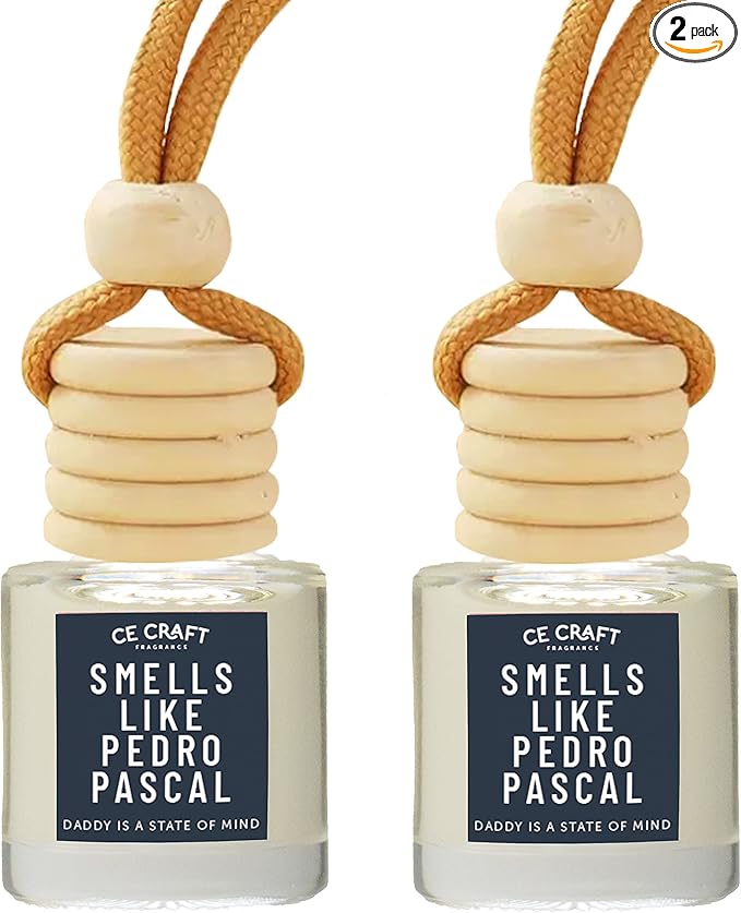CANDECraftCo Car Air Hanging Fragrance Oil, Car Auto Freshener for Essential Oils, Scents Fragrance Aromatherapy Automobile Diffuser, Long Lasting (Smells Like Pedro Pascal)