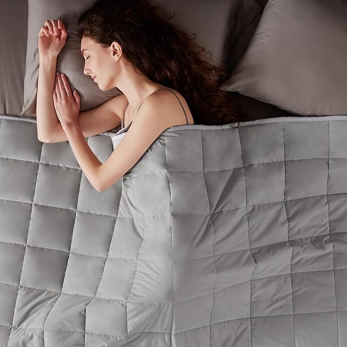 anfie Weighted Blanket(48"x72" 15lbs Twin Size),Ultra Soft and Cozy Cooling Weighted Blanket for Adult,Heavy Blanket with Machine Washable Soft Blanket