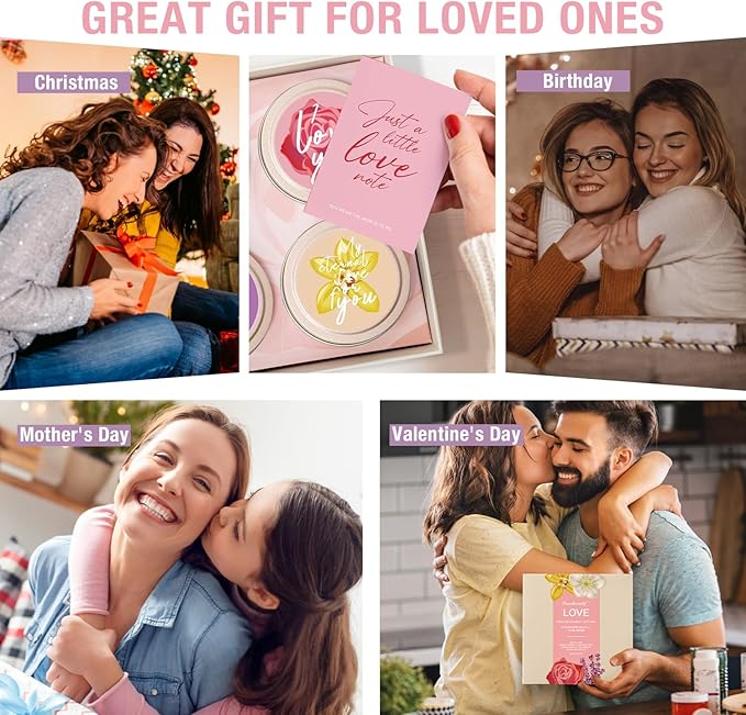 Aromatherapy Candle Gift Set for Women, 4pcs Candles Set for Birthday, Bridesmaid Rose, Lavender and More. Scented Candles for Home