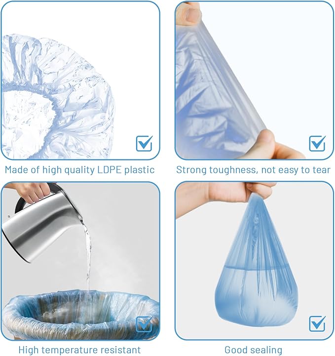 25Pcs Blue Pedicure Liners, Disposable Unbreakable Cleansing Foot Pads Bath Pedi Liners, One Size Fits Most Foot Spa for Bath Pedicure Supplies Spa Kit with Elastic Band for Feet Soak Hotel Home Use