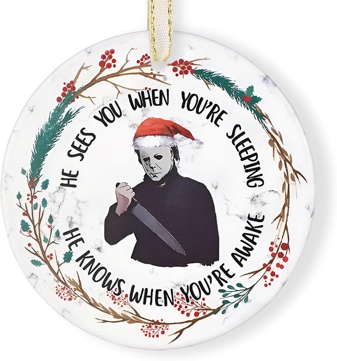 Christmas 2025 Ornaments, Christmas Ornament Gift, Holiday Keepsake, Stocking Stuffers, Gift Ideas - Scary Halloween