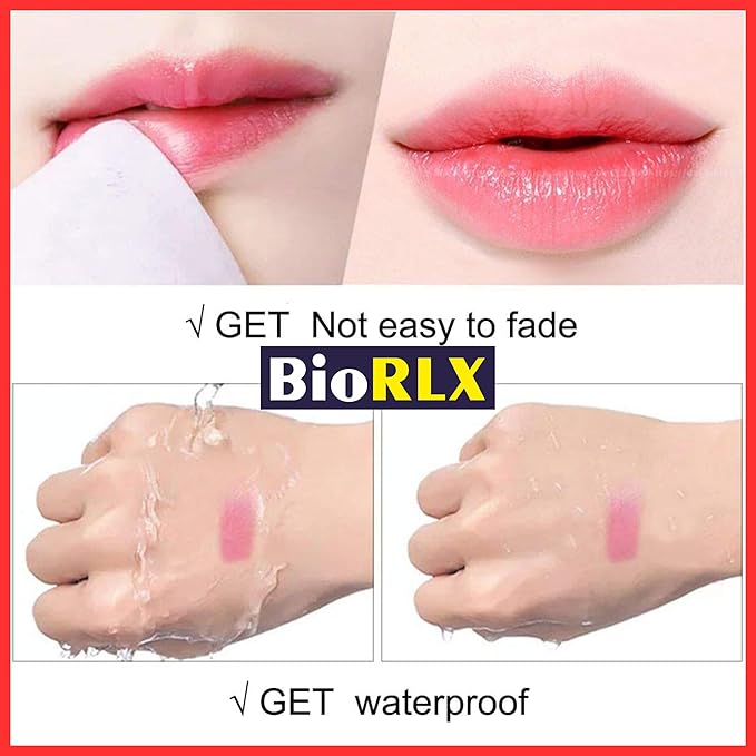 BioRLX 99% Purity Aloe Vera Lip Balm with Color(Tinted) (Twelve Lip Balms)