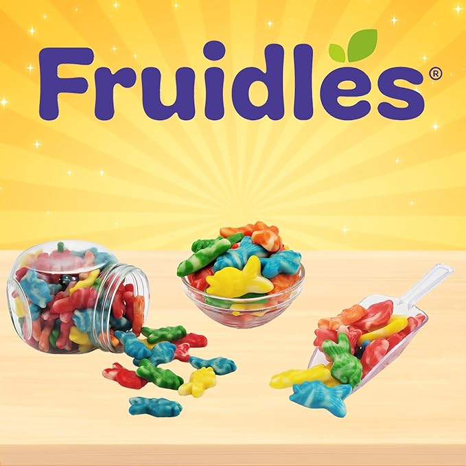 Fruidles Assorted Swirly Gummi Fish Candy, Delicious Fruit Flavors Gummies (2 Pounds)