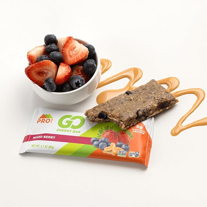 PROBAR - GO Energy Bars - Mixed Berry - Gluten-Free, Non-GMO, Whole-Food Ingredient Snack Bars (12 Count)