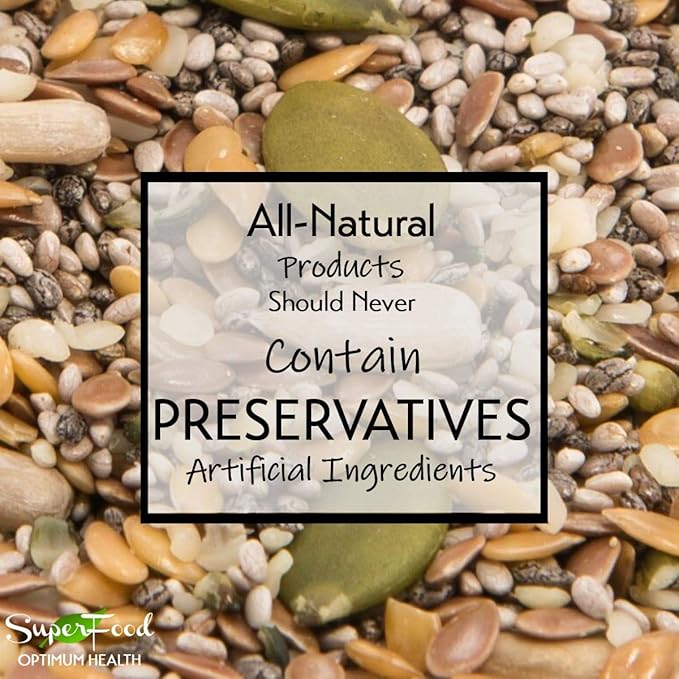 Gerbs Super 7 Seed Snack Mix 14 oz. | Raw, No Additives, Resealable Bag | Crunchy Pumpkin, Sunflower, Brown & Golden Flax, Black & White Chia, Hemp | Top 14 Allergen-Free