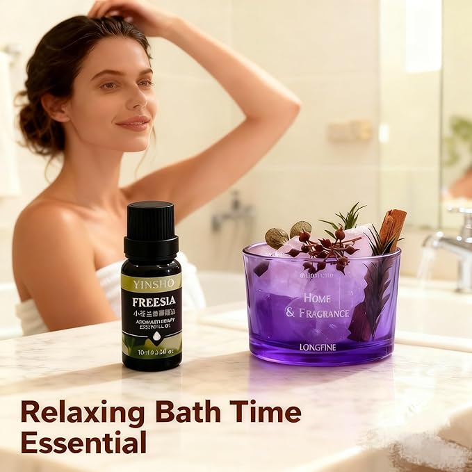 Stone Essential Oil Diffuser Set | Non Electric, Cordless & Waterless Passive Aromatherapy Diffuser with Creative Cup & Mini Plant | for Home, Office Desk, Meditation & Relaxation in Purpl