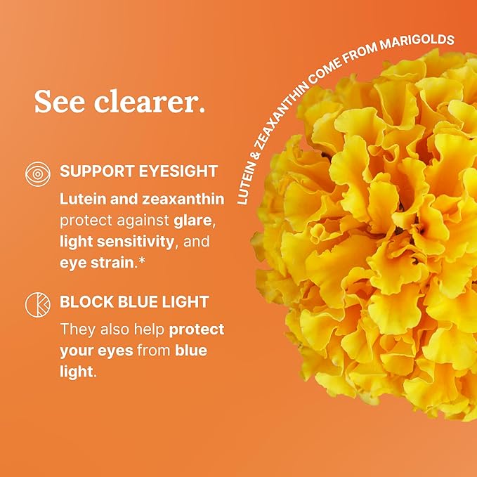 First-of-Its-Kind Eye Health & Focus Gummies with Lutein, Zeaxanthin, Cordyceps & Vitamin A | Vision, Brain Support, Memory, Sleep & Stress Relief | Blue Light Protection | Vegan, Gluten-Free - 30pc