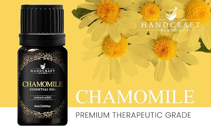 Handcraft Blends Chamomile Essential Oil – 0.33 Fl Oz – Pack of 2 – 100% Pure and Natural – Premium Grade Essential Oil for Diffuser and Aromatherapy, Skin, Massage, Candle and Soap Making Fragrance