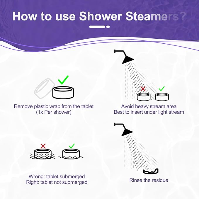 Shower Steamers Aromatherapy Birthday Day Gifts 8 Pcs Lavender - Shower Bombs with Essential Oils Bath Bombs Birthday Gifts for Women