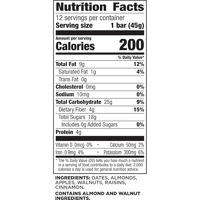 Larabar Apple Pie, Gluten Free Vegan Fruit & Nut Bars, 1.6 oz bars, 12 ct