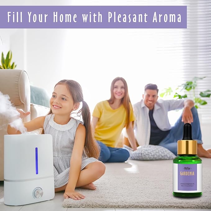 Gardenia Fragrance Oil, MitFlor Single Scented Oil, Large Size Premium Grade Fragrance Oil for Soap & Candle Making, Aromatherapy Diffuser Oil, Creamy Floral Scent for Home Fragrance, 30ml