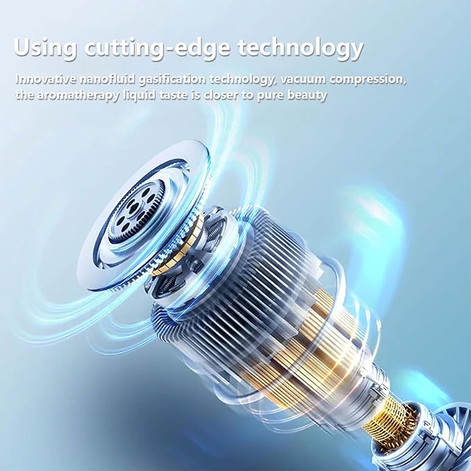 Smart Car Air Fresheners with Dual-Channel Diffuser & 4pcs Essential Oils, Automotive Scent Dispenser Rechargeable Aromatherapy Diffuser Vent Clip for Cars, 3 Adjustable Modes, Long-Lasting Fragrance