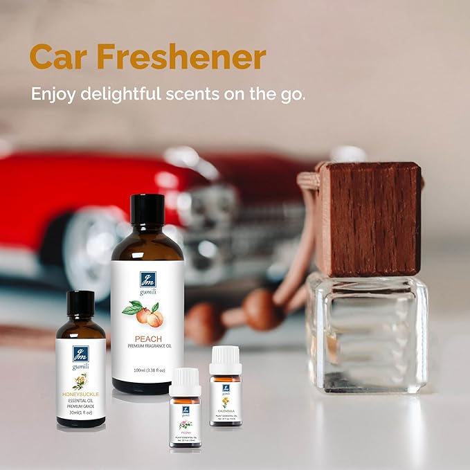 Jasmine Essential Oil - Pure Organic Jasmine Oil for Skin, Hair, Diffuser, Spray, Roll On, Body, Massage - Floral Scent, 10mL