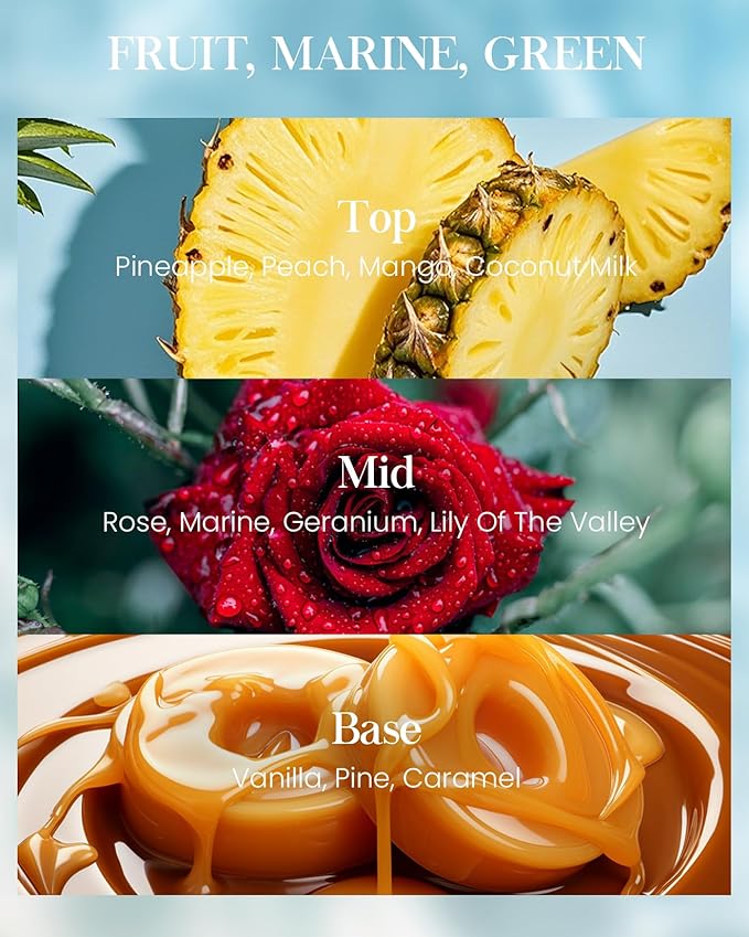 M&SENSE Oceanic Breeze Scented Candles Summer Soy Candle, Beach Candles Scented for Stress Relief Meditation Relaxing, Housewarming Gifts for Women Men, 11.3oz 70 Hour Long Burning