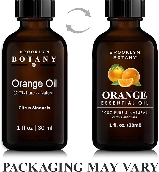 Brooklyn Botany Sweet Orange Essential Oil - 100% Pure and Natural - Premium Grade Oil with Dropper - for Aromatherapy and Diffuser - 1 Fl Oz