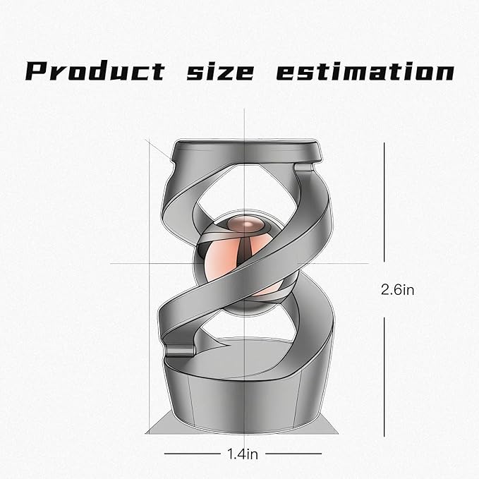 Kinetic Desk Toys,Perpetual Motion Desk Toy,Teenage Fidget Toy,Kinetic Spinner,Perfect for Desks,(Gray Rose Gold)