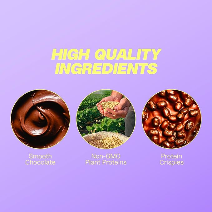 Misfits Vegan Protein Bars, Caramel Fudge - Updated Recipe | Plant Based, Low Sugar & Carb, High Fiber Snacks | Pack of 12