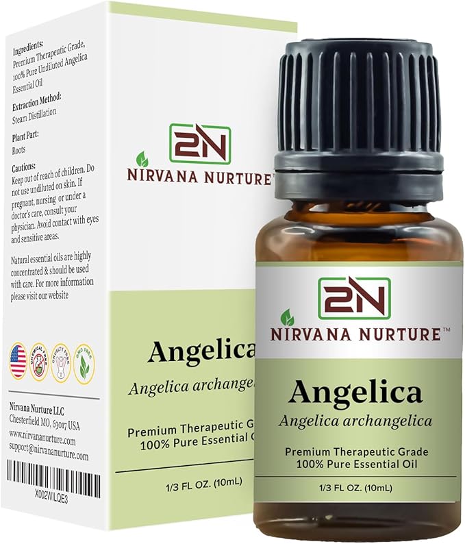 Angelica Essential Oil 100% Pure Premium Therapeutic Grade, Undiluted - Aromatherapy Diffuser for Calm and Relaxation, Skin Care, Hair Care