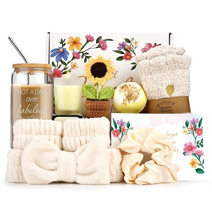 Gifts for Women, Birthday Gifts for Women, Best Friend Birthday Xmas Gifts, Get Well Soon Gift Basket, Spa Gift Set for Friends Female Sister Mom Wife Coworker Bestie Teen 10 pcs