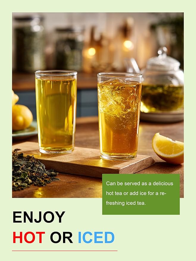 TeeLux Lemon Green Tea Bags, Premium Green Tea with Lemongrass & Lemon Balm, Refreshing & Smooth Flavor, 100 Count