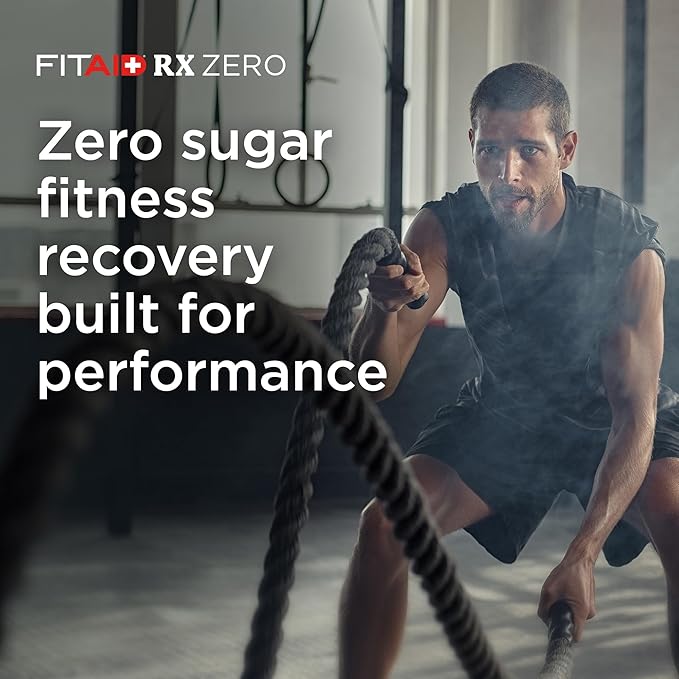 FITAID RX Zero Sugar, Encapsulated Creatine, Workout Recovery Drink, All-In-One Blend, BCAAs, Glucosamine, Turmeric, B-Complex, Electrolytes, Variety Pack, 12 Fl Oz (Pack of 24)