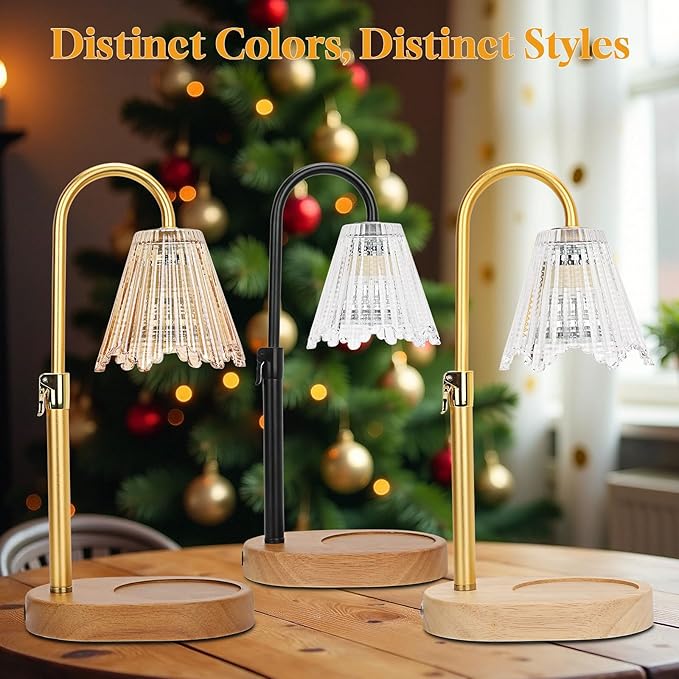 Candle Warmer Lamp with Timer, Dimmable Candle Lamp Adjustable Height, Birthday Gifts for Mom Women, House Warming Gifts New Home Decor